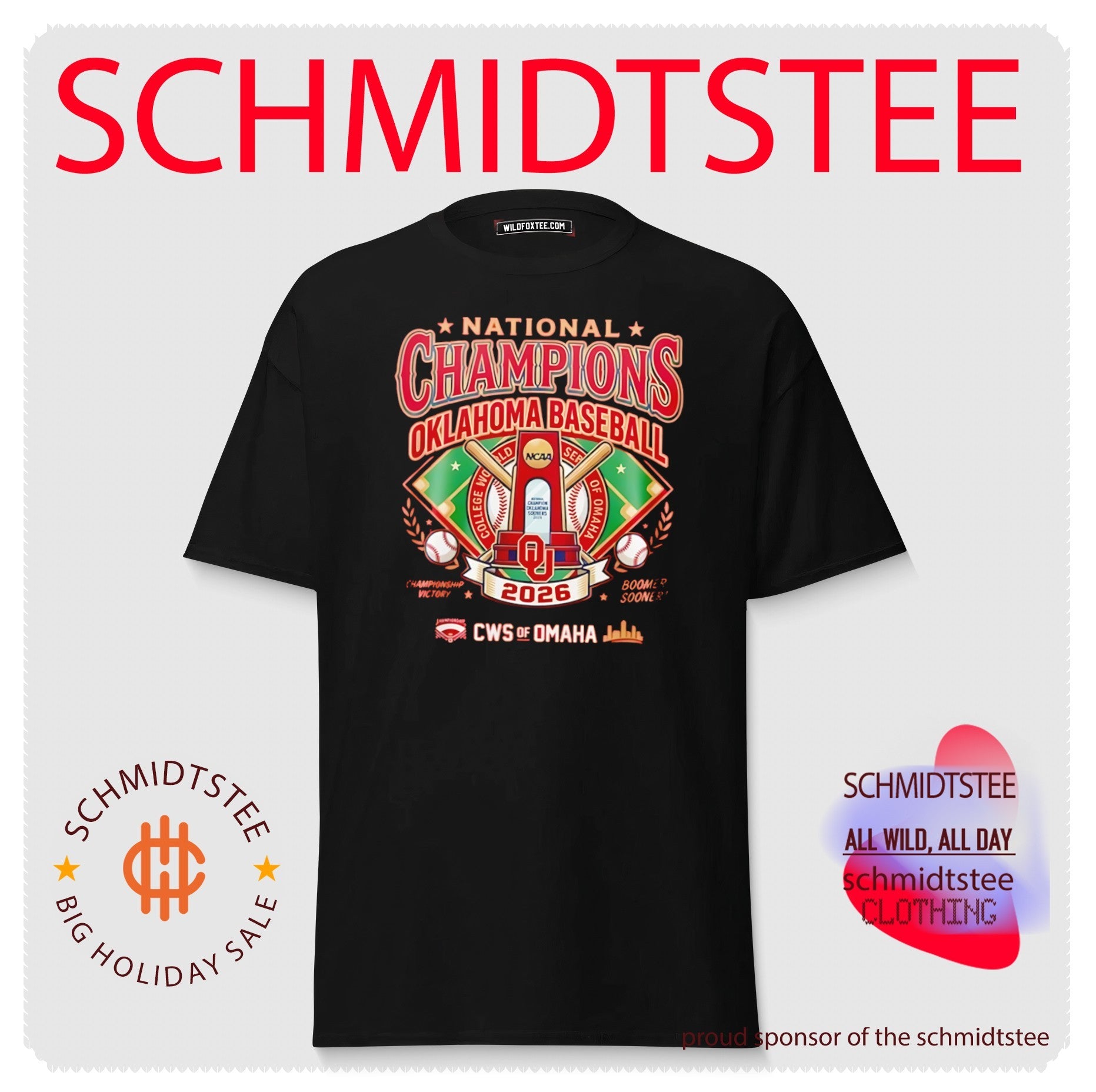 Oklahoma Baseball 2026 NCAA Men’s College World Series Champions CWS of Omaha shirt