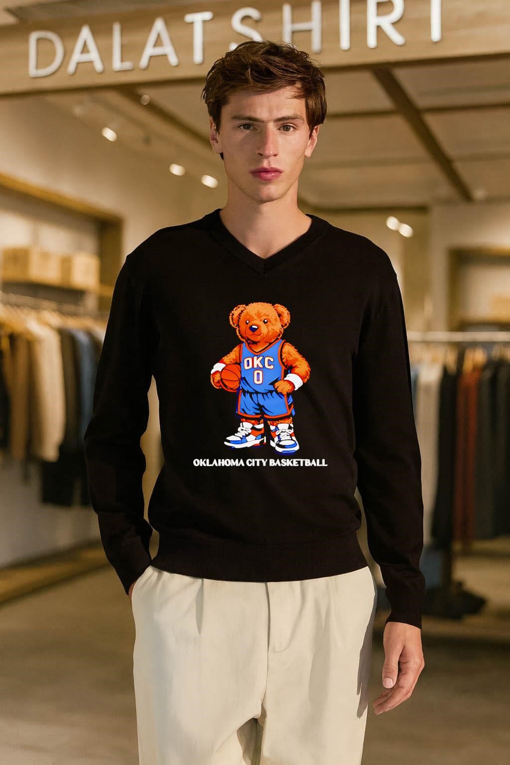 Oklahoma City Basketball OKC 0 Teddy Bear Mascot shirt