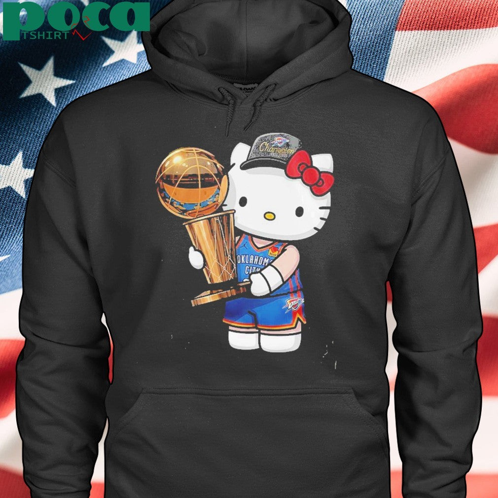 Oklahoma City Thunder 2025 NBA Champions Black Kitty Shirt