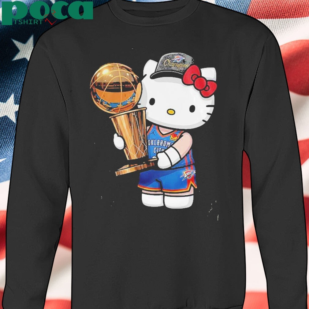 Oklahoma City Thunder 2025 NBA Champions Black Kitty Shirt