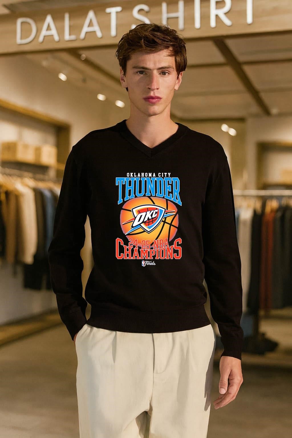 Oklahoma City Thunder 24-25 NBA Champions Finals Basketball shirt