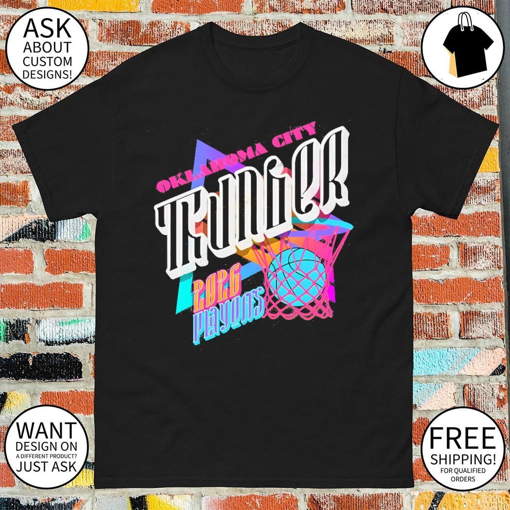 Oklahoma City Thunder Basketball 2026 Playoffs retro shirt