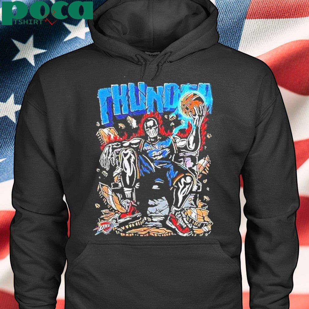 Oklahoma City Thunder Throne Warren Lotas Skeleton Shirt
