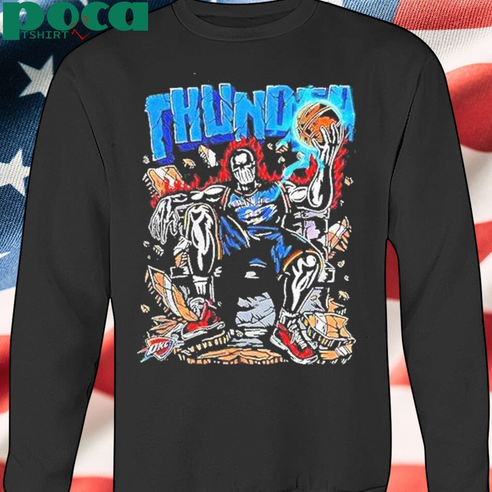 Oklahoma City Thunder Throne Warren Lotas Skeleton Shirt