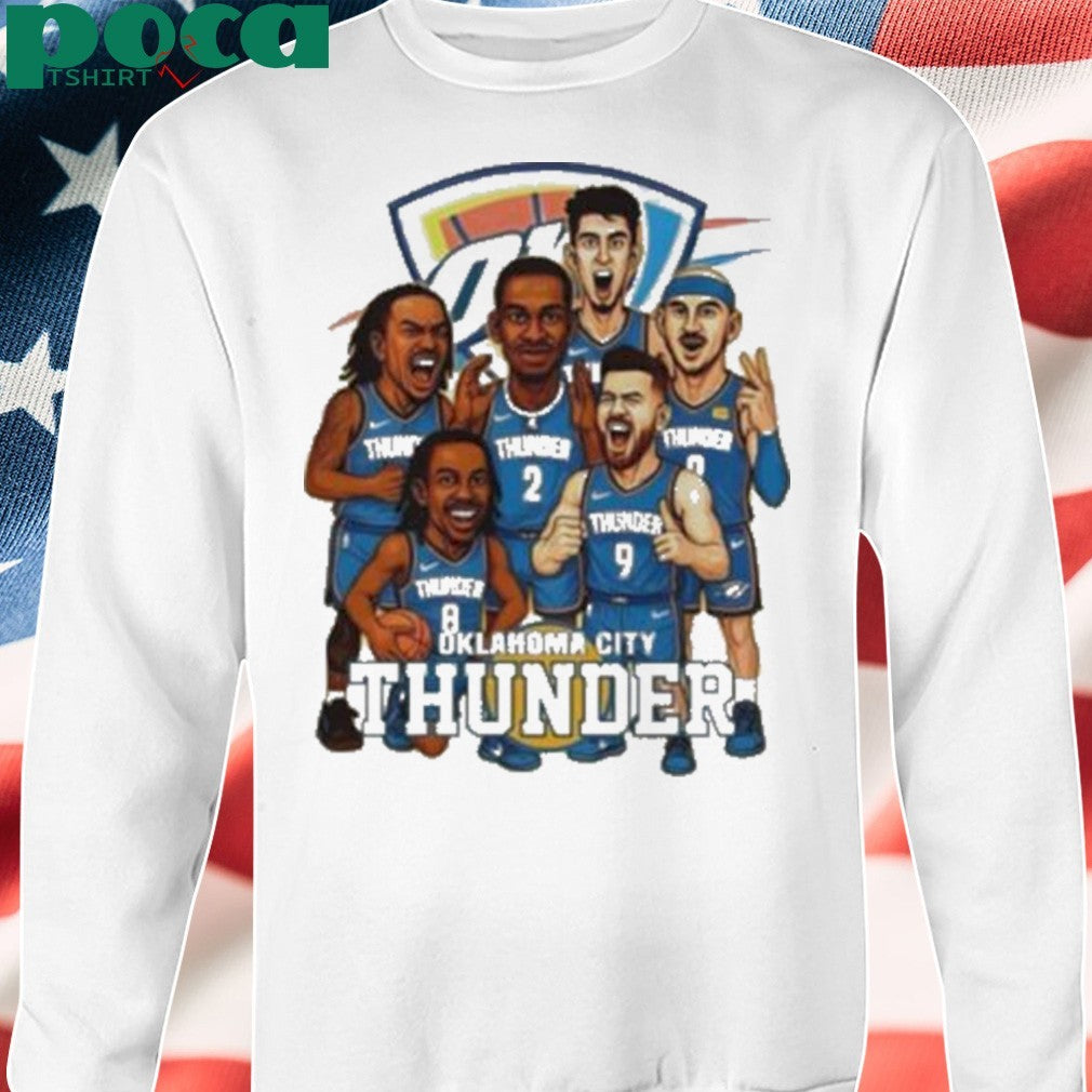 Oklahoma City Thunder basketball NBA Finals 2025 cartoon shirt
