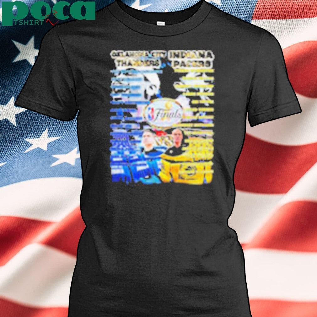 Oklahoma City Thunder vs Indiana Pacers NBA Finals 2025 full roster shirt