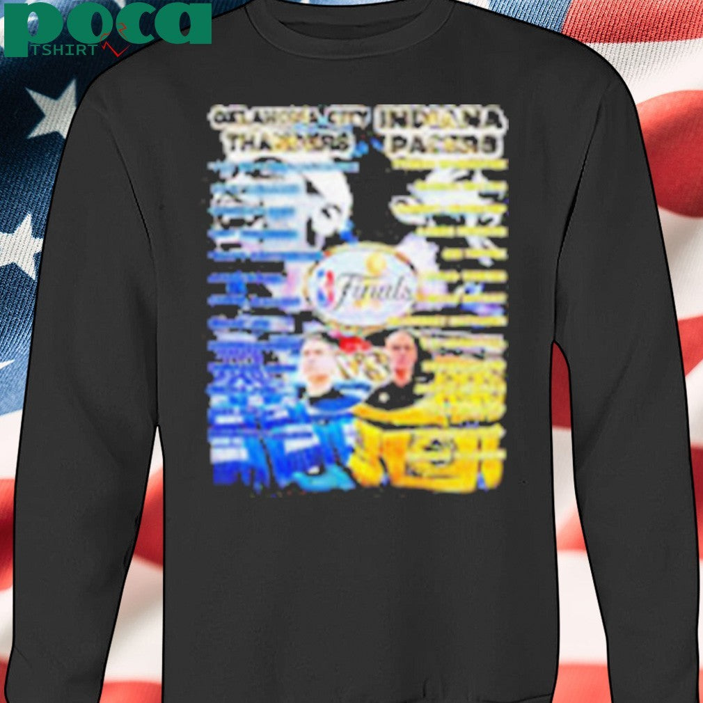 Oklahoma City Thunder vs Indiana Pacers NBA Finals 2025 full roster shirt
