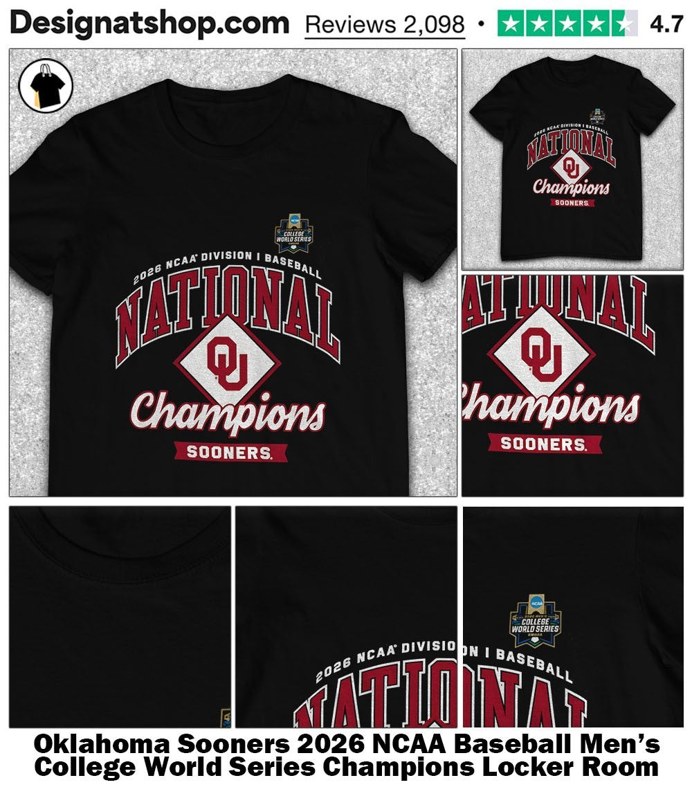 Oklahoma Sooners 2026 NCAA Baseball Men’s College World Series Champions Locker Room shirt