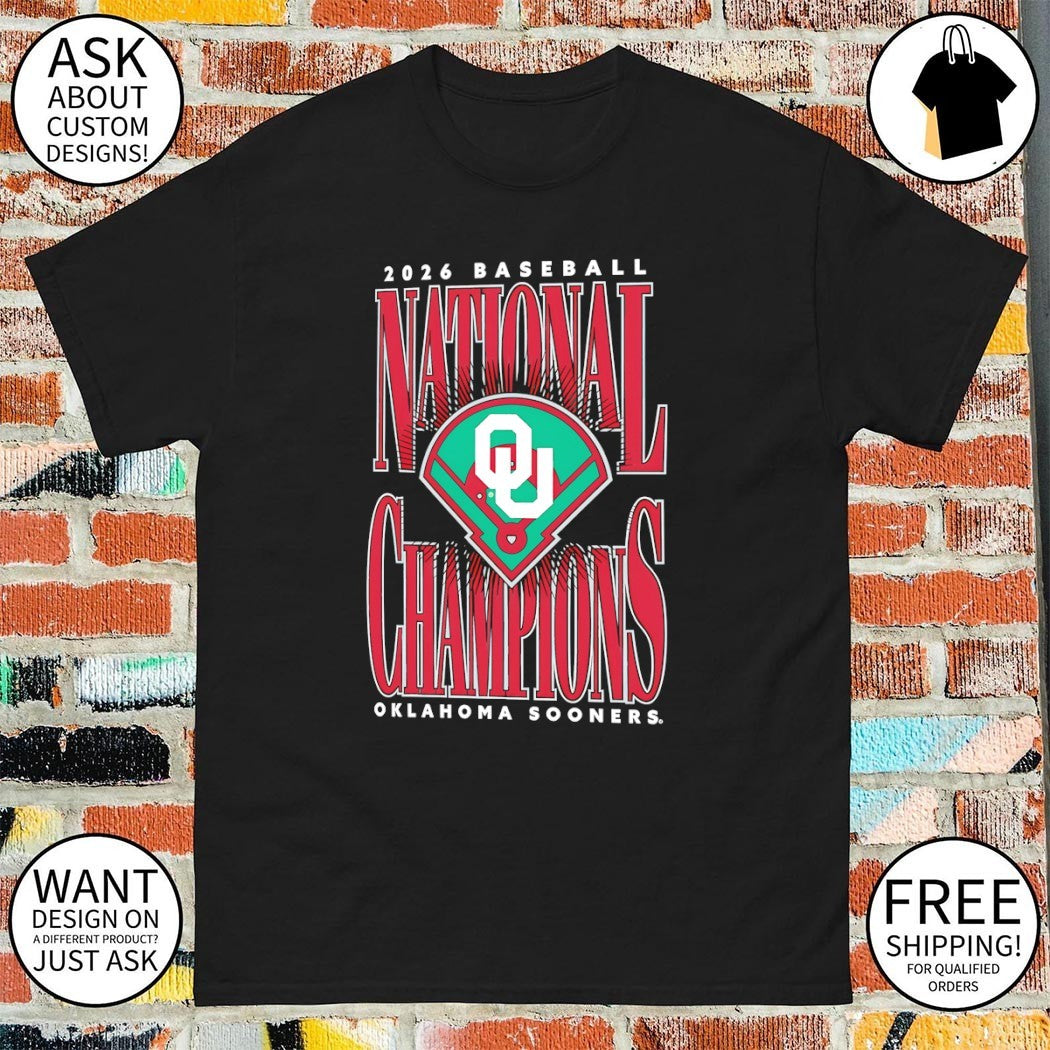 Oklahoma Sooners 2026 NCAA Baseball Men’s College World Series National Champions Large Type Field shirt