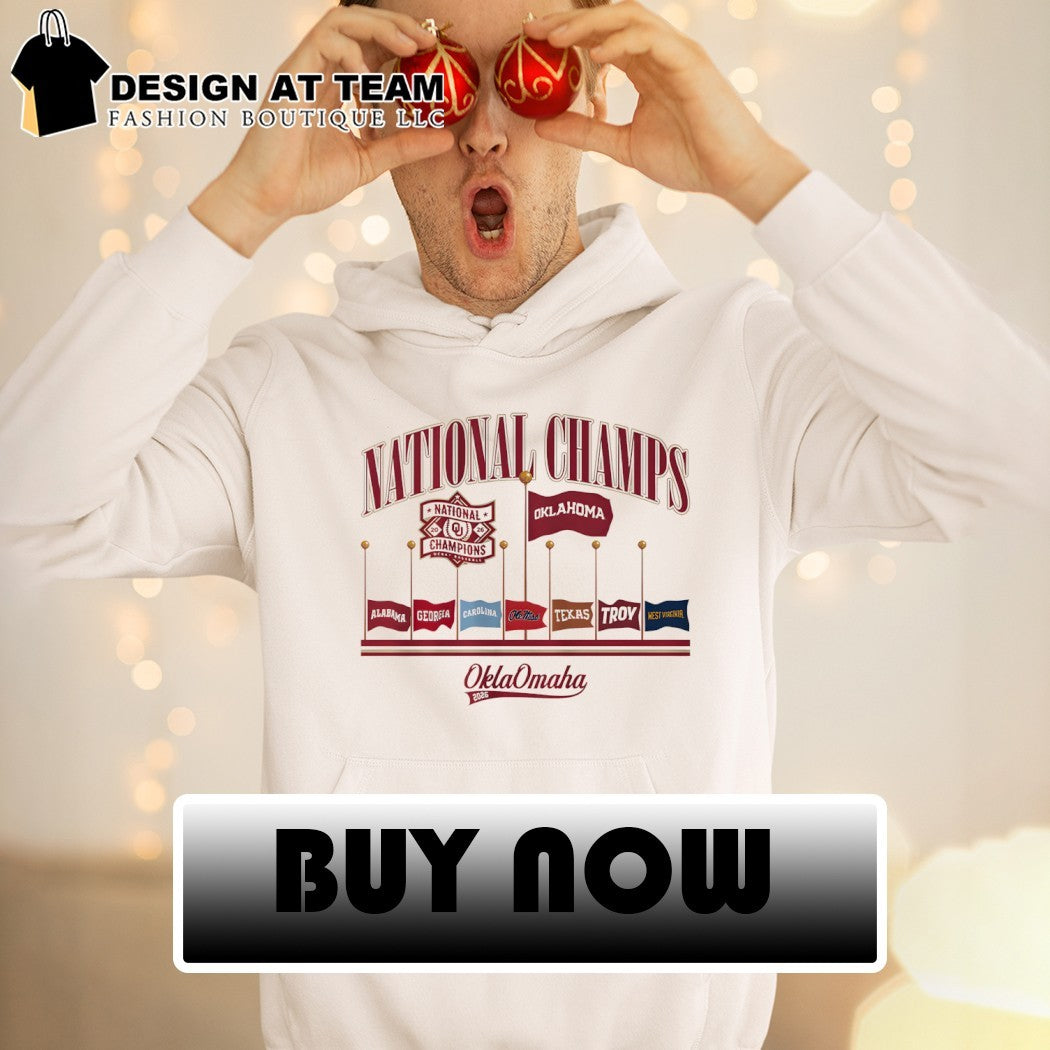Oklahoma Sooners 2026 NCAA Division I National Champions Omaha flags shirt