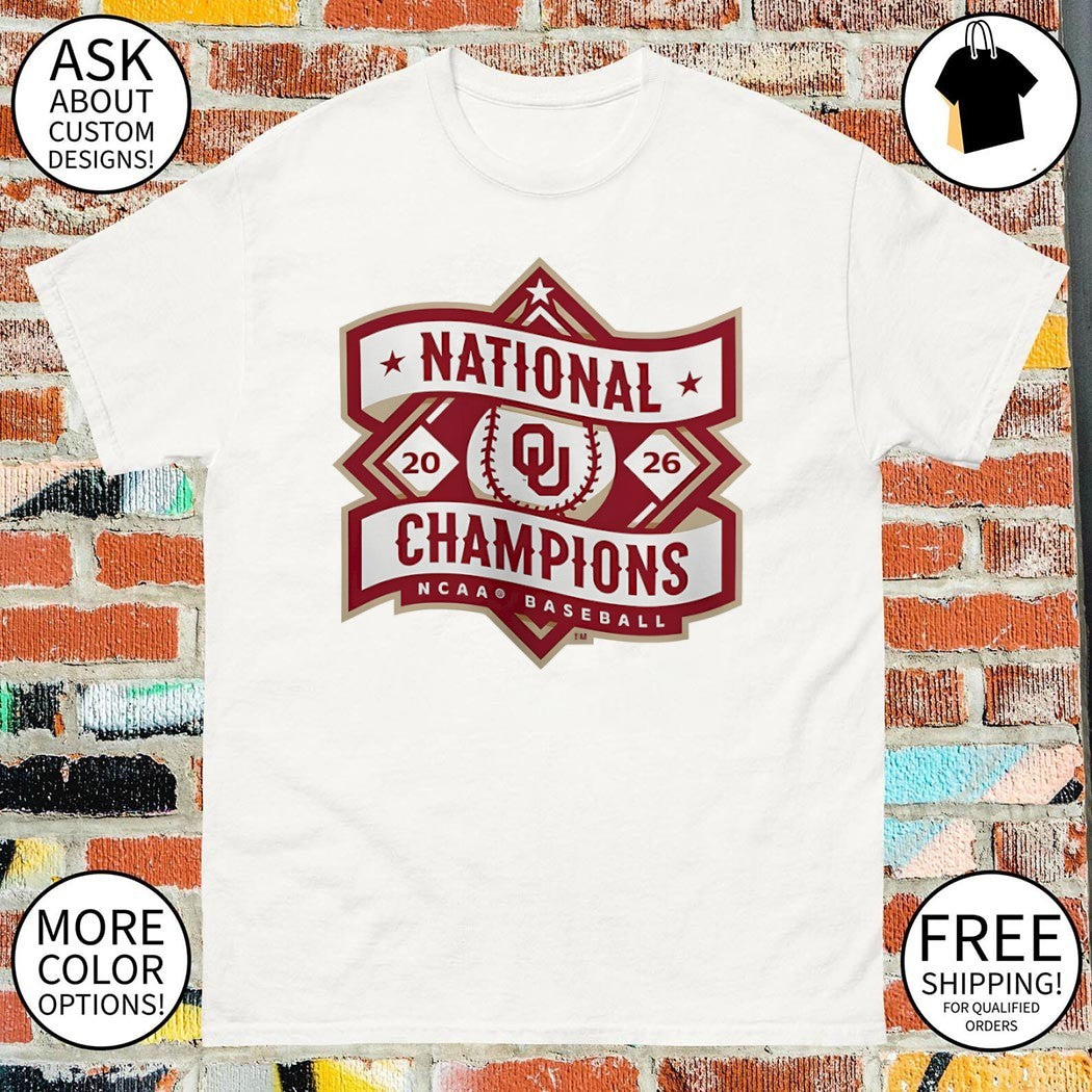 Oklahoma Sooners 2026 NCAA World Series National Champions Baseball Backfield Disruptor shirt