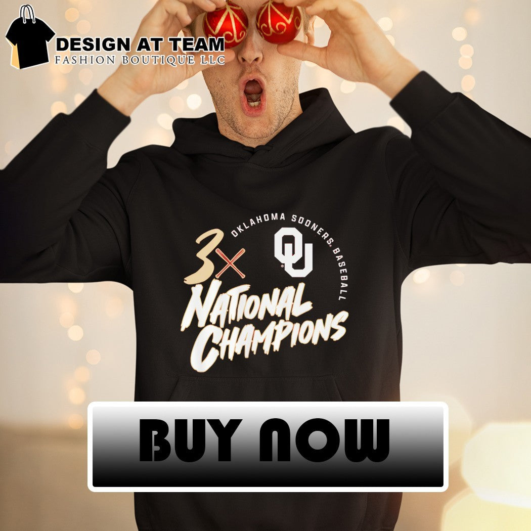 Oklahoma Sooners Baseball 2026 NCAA Division I 3 Time National Champions shirt