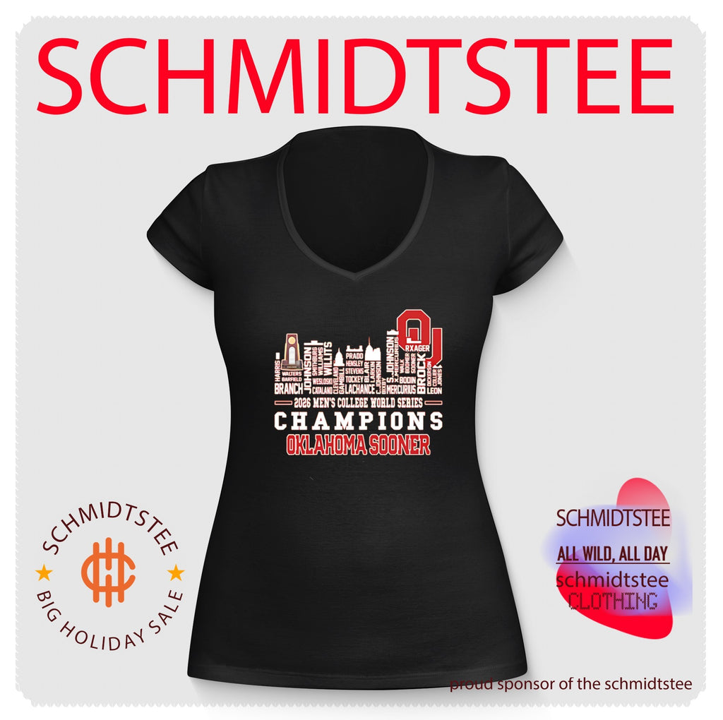 Oklahoma Sooners Mem’s College World Series Champions 2026 player name skyline shirt