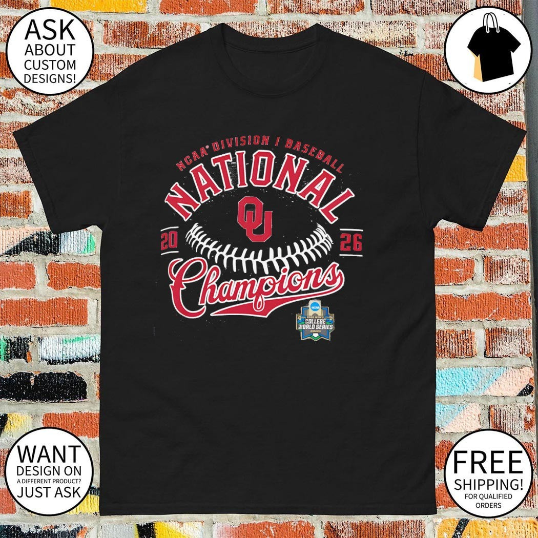 Oklahoma Sooners NCAA Division I Baseball National Champions 20 26 College World Series shirt