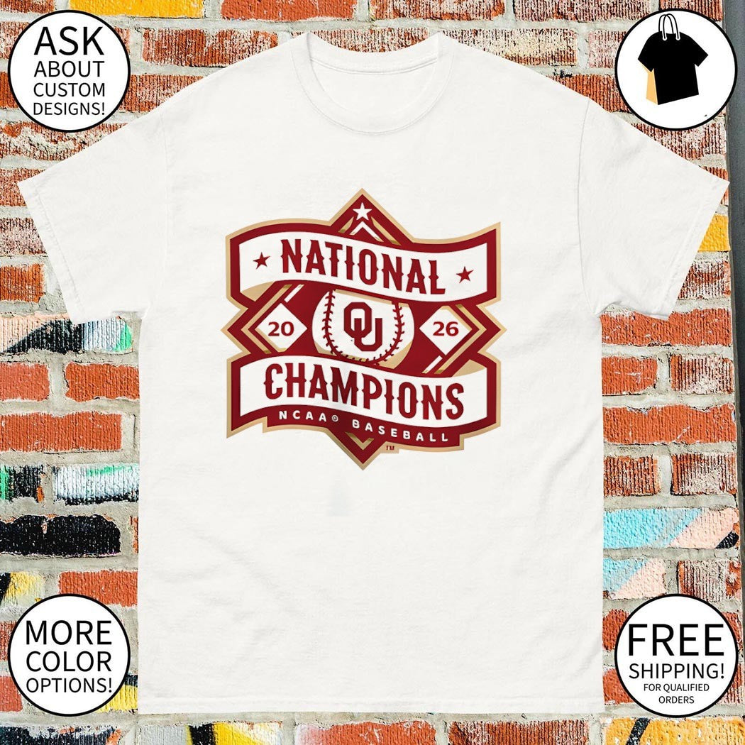 Oklahoma Sooners National Champions 20 26 NCAA Baseball logo shirt