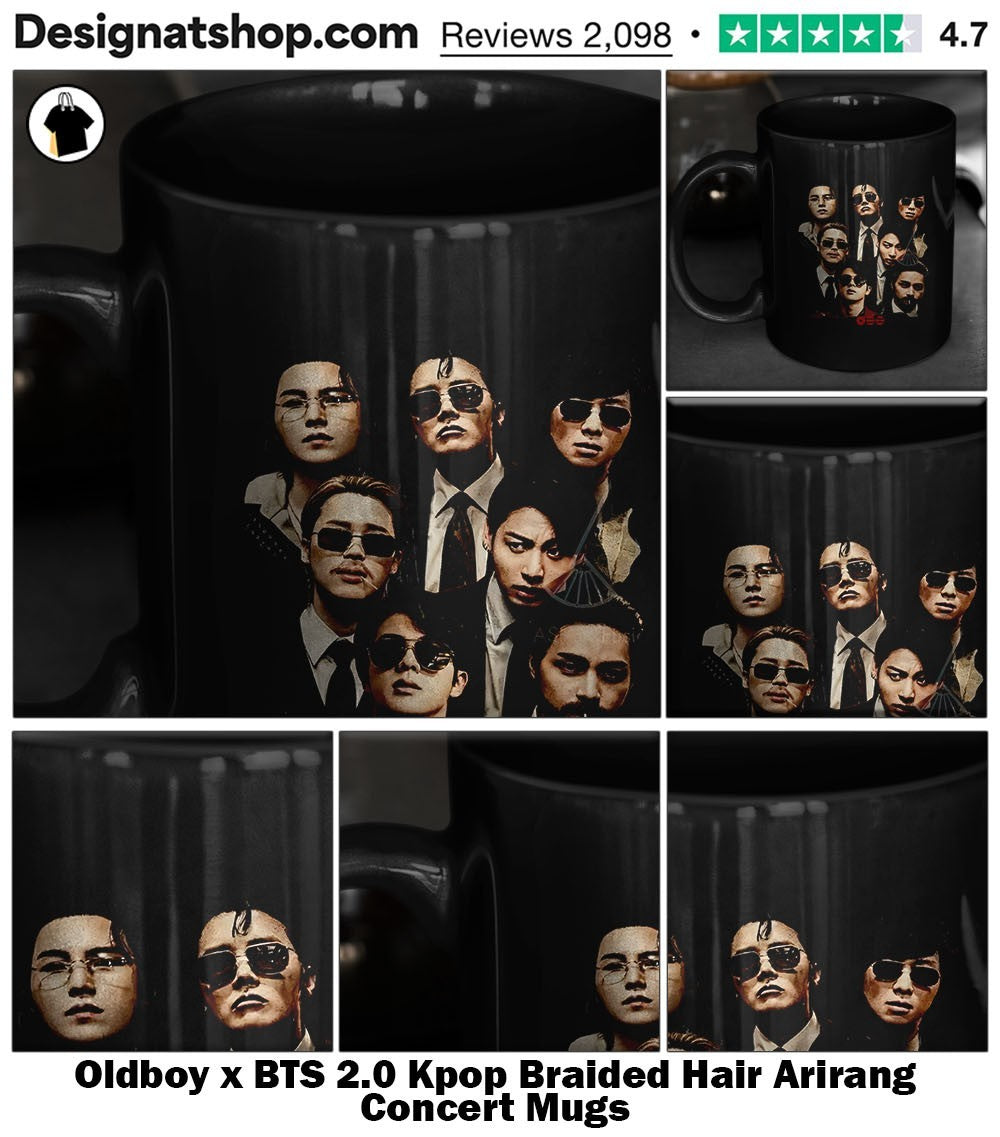 Oldboy x BTS 2.0 Kpop Braided Hair Arirang Concert shirt
