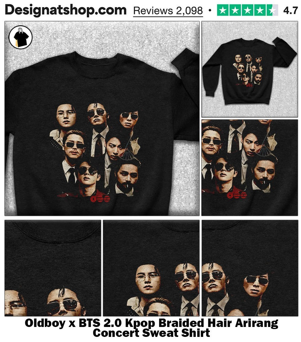 Oldboy x BTS 2.0 Kpop Braided Hair Arirang Concert shirt