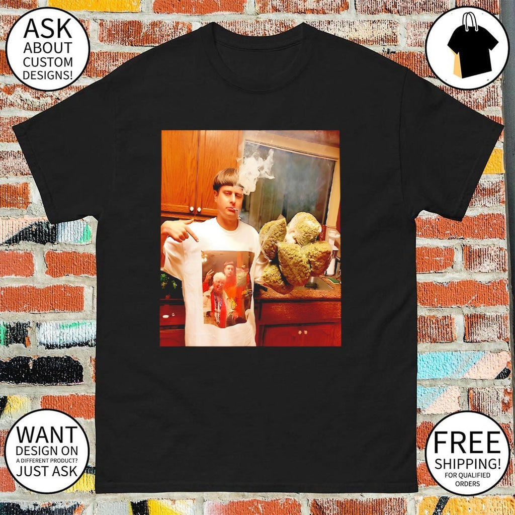 Oliver Tree smoking photo shirt