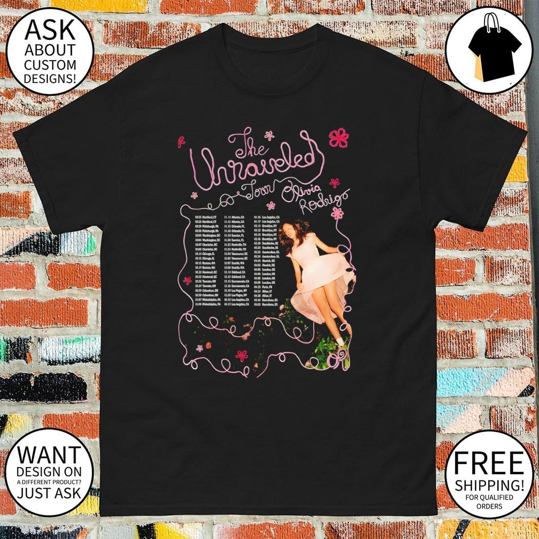 Olivia Rodrigo Unraveled Tour 2026 Poster shirt
