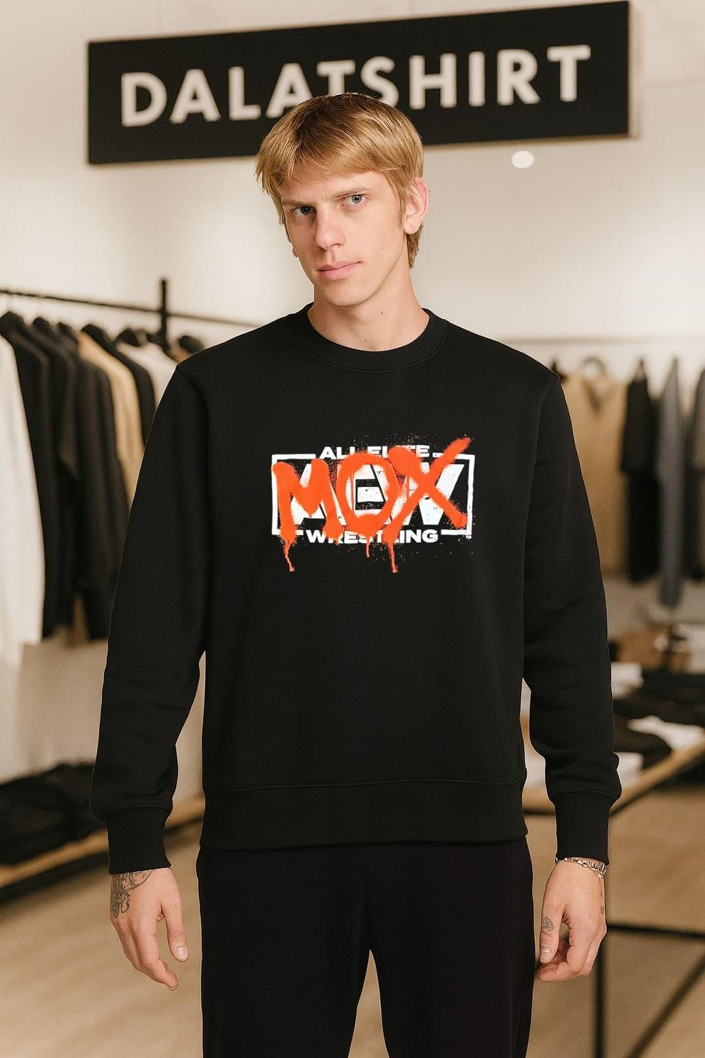 Orange Spray Paint Mox Graffiti All Elite Wrestling shirt