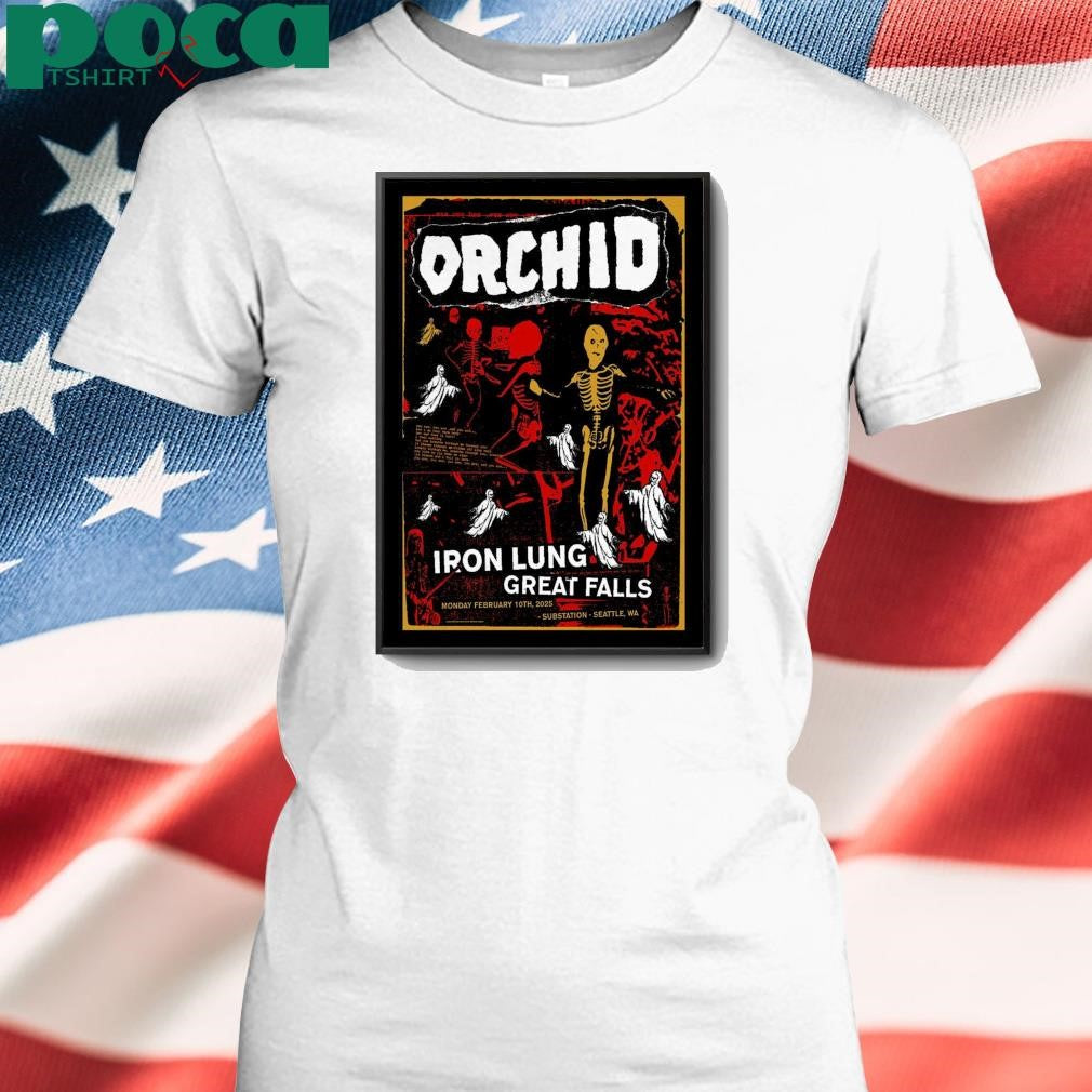 Orchid Seattle Tour February 10 2025 Limited Poster shirt