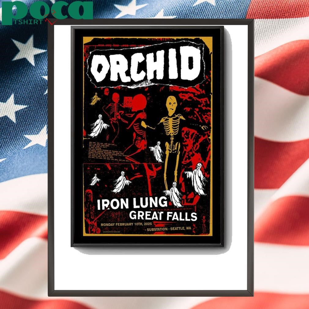Orchid Seattle Tour February 10 2025 Limited Poster shirt