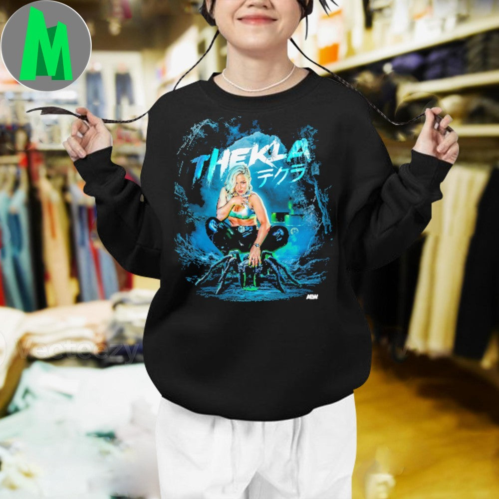 Original AEW Thekla Tangled Web Spider Graphic T-Shirt