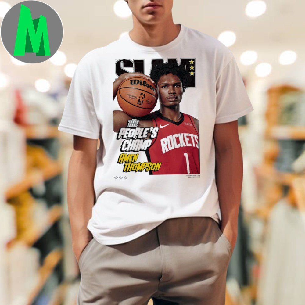 Original Amen Thompson Houston Rockets SLAM Magazine Cover T-Shirt