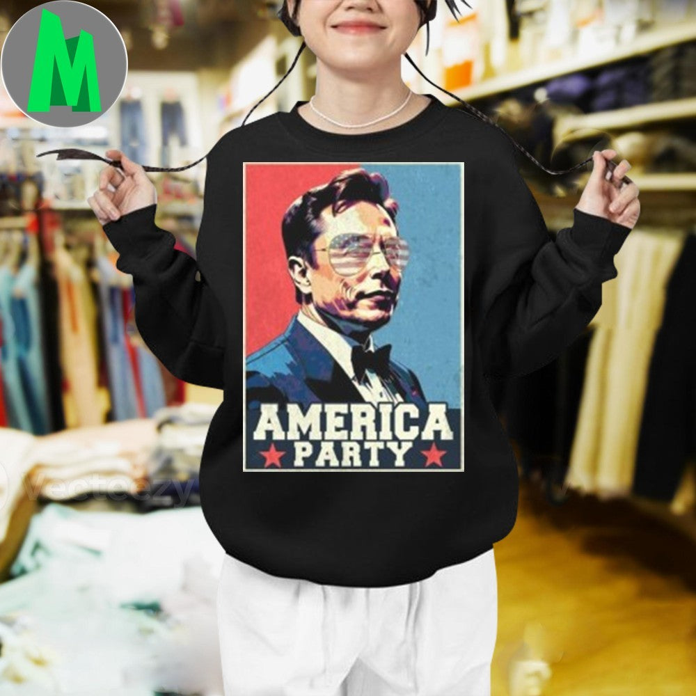 Original America Party Elon Musk Garphic Shirt