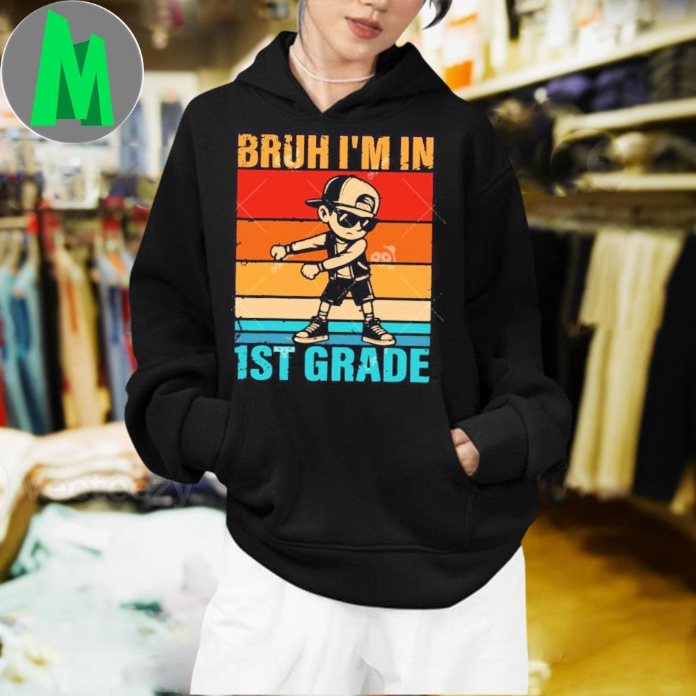 Original Boy Bruh i’m in 1st Grade Kids Boy Dabbing First Grade Shirt