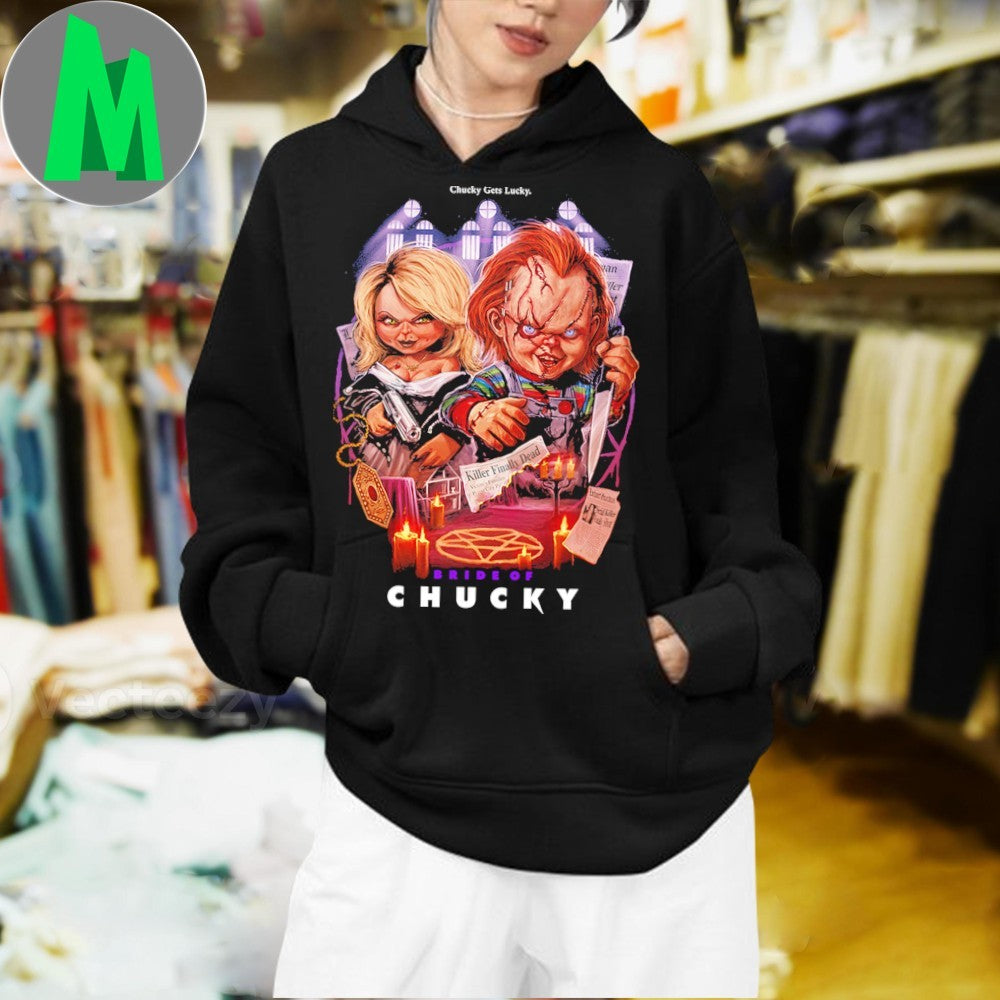 Original Bride of Chucky Chucky Gets Lucky Detailed Shirt