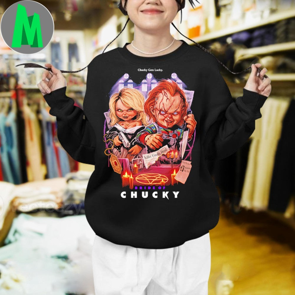 Original Bride of Chucky Chucky Gets Lucky Detailed Shirt