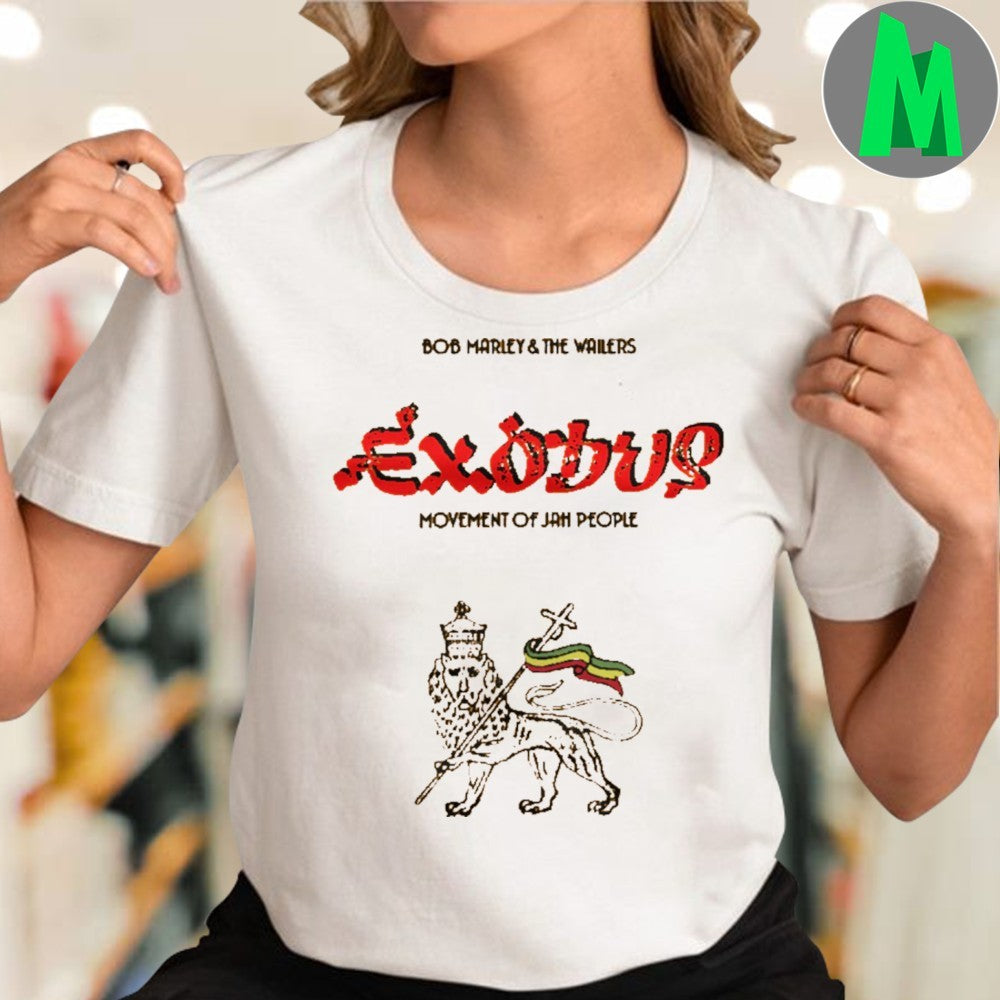 Original Camiseta Bob Marley And The Wailers Exodus Movement Of Jah People Shirt