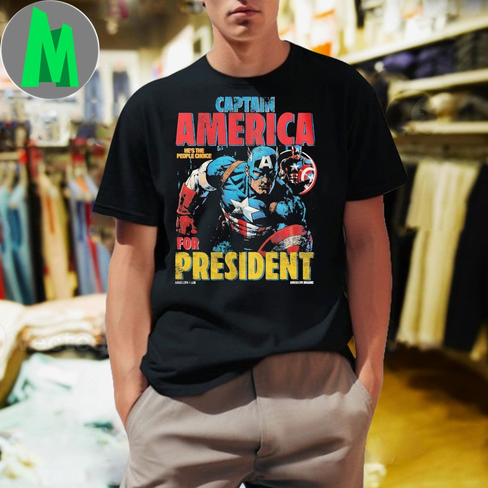Original Captain America For President Political Shirt
