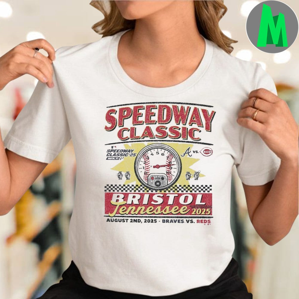 Original Cincinnati Reds vs. Braves Bristol Speedway MLB Racing Shirt