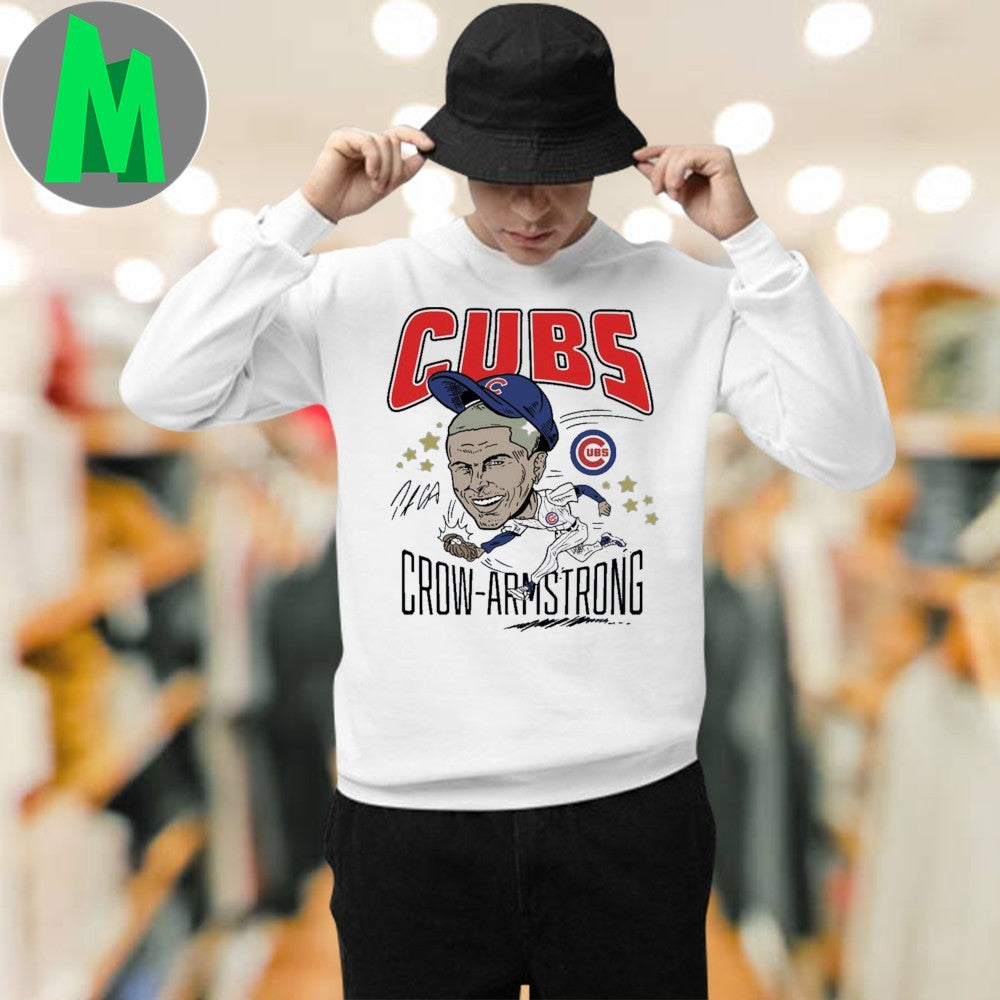 Original Cubs Pete Crow Armstrong Signature Ladies Boyfriend Shirt