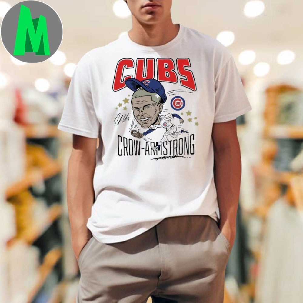 Original Cubs Pete Crow Armstrong Signature Ladies Boyfriend Shirt