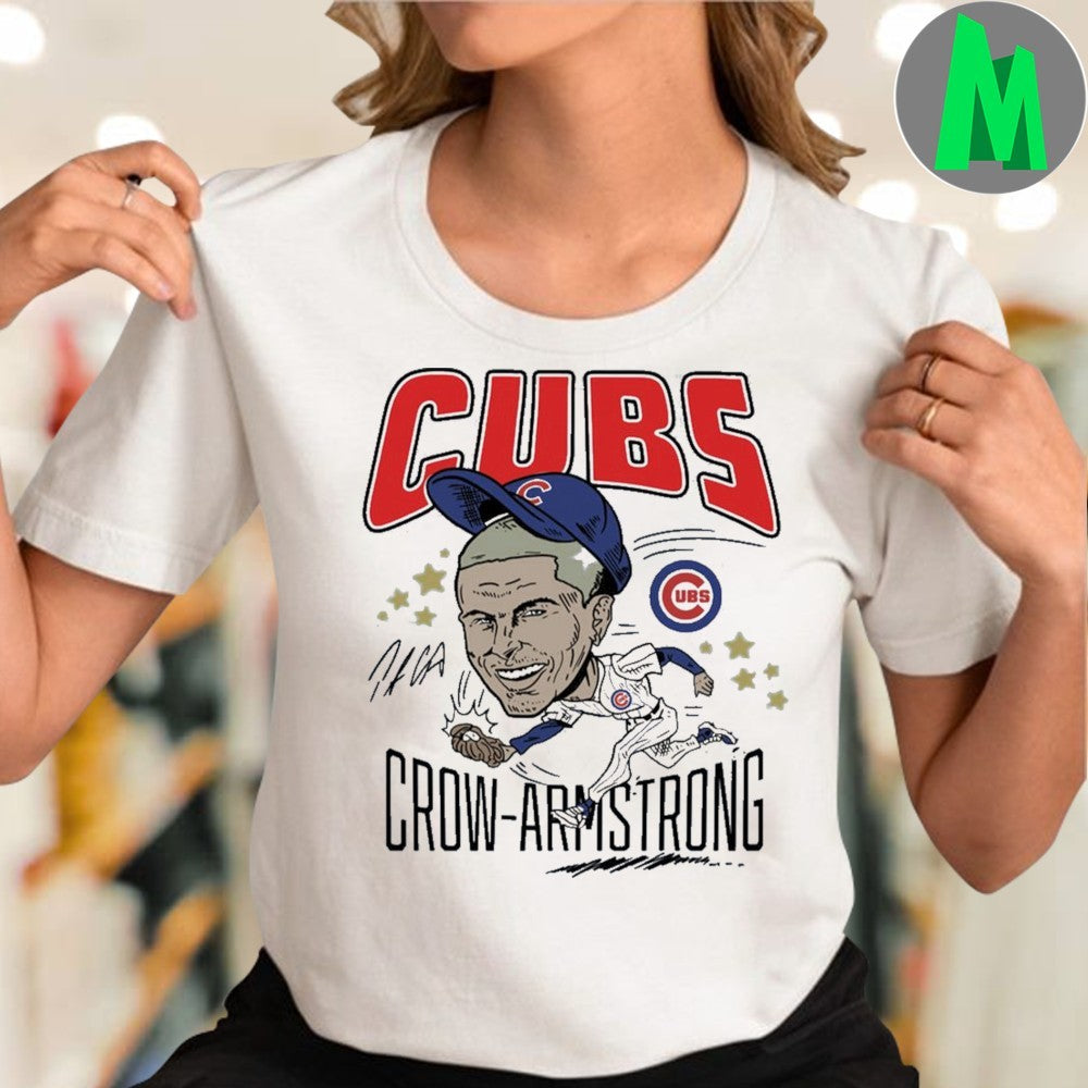 Original Cubs Pete Crow Armstrong Signature Ladies Boyfriend Shirt