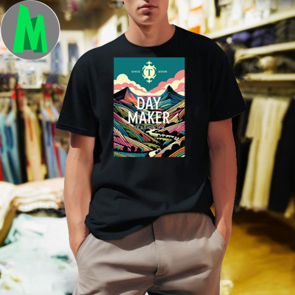 Original Day Maker Colorful Abstract Landscape T-Shirt