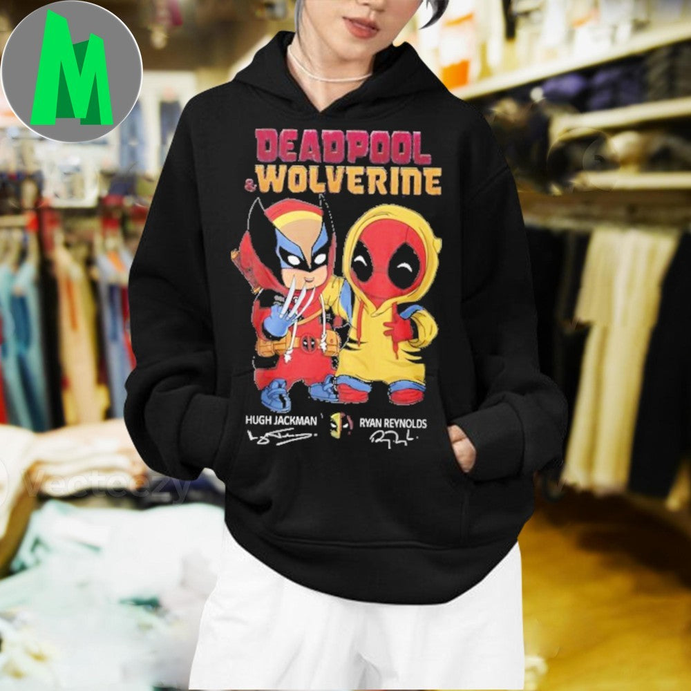 Original Deadpool & Wolverine Ryan Reynolds x Hugh Jackman Signature Unisex T-Shirt