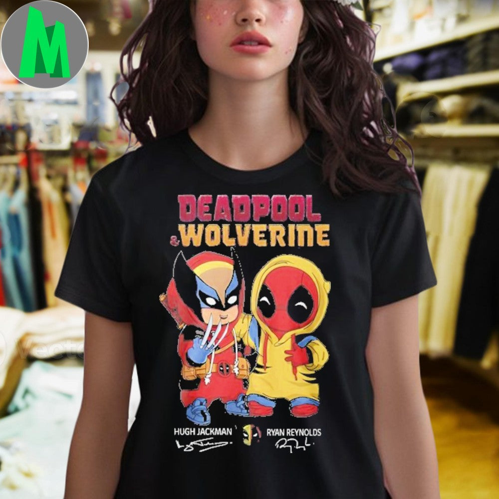 Original Deadpool & Wolverine Ryan Reynolds x Hugh Jackman Signature Unisex T-Shirt