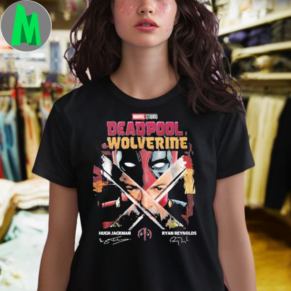 Original Deadpool & Wolverine Ryan Reynolds x Hugh Jackman Signature Shirt