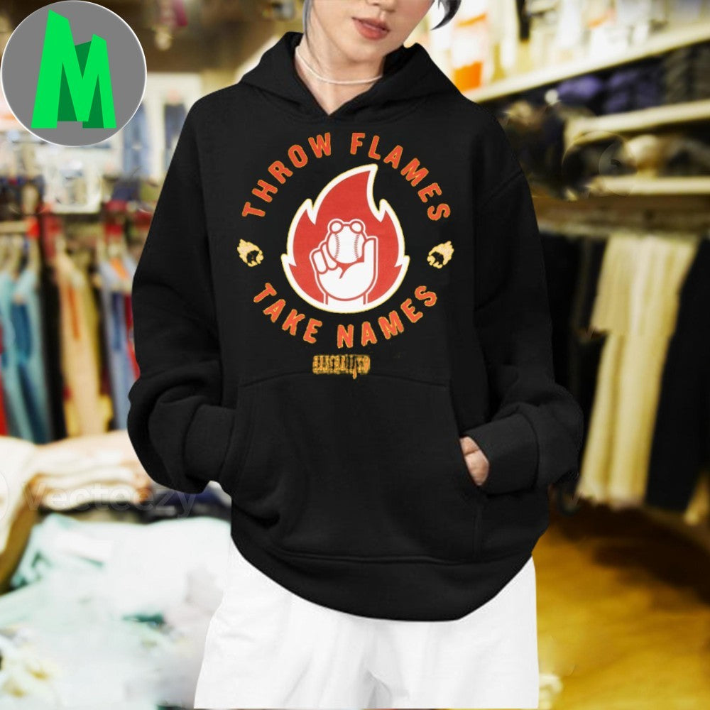 Original Flame Thrower Take Names Baseball T-Shirt