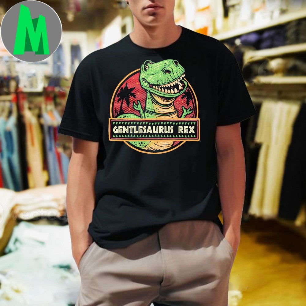 Original Gentlesaurus Rex Funny Dinosaur Shirt