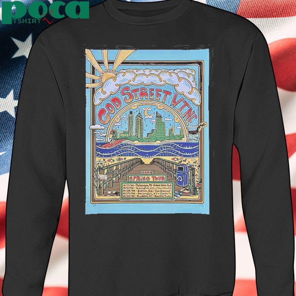 Original God Street Wine 2025 Spring Tour Schedule T-Shirt