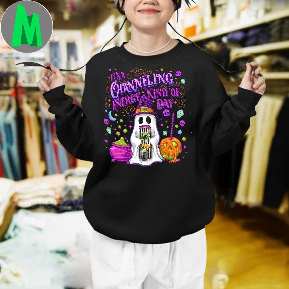 Original It’s A Channeling Energy Kind Of Day Halloween Shirt