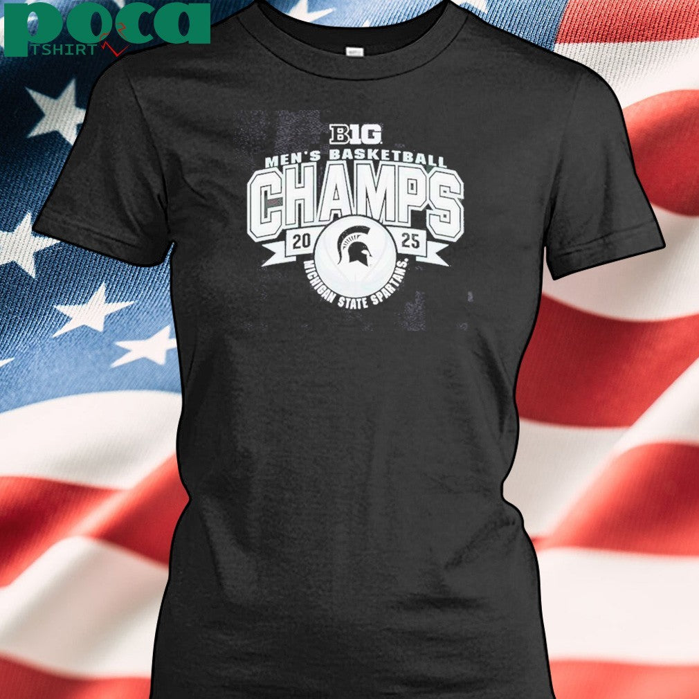 Original Michigan State Spartans 2024 2025 Big 10 Basketball Champions T-Shirt