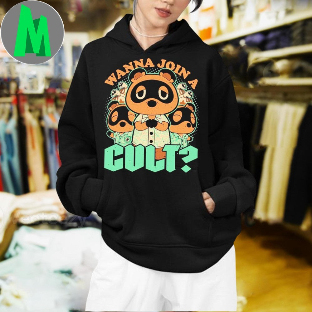 Original Raccoon Island Wanna Join A Cult Shirt