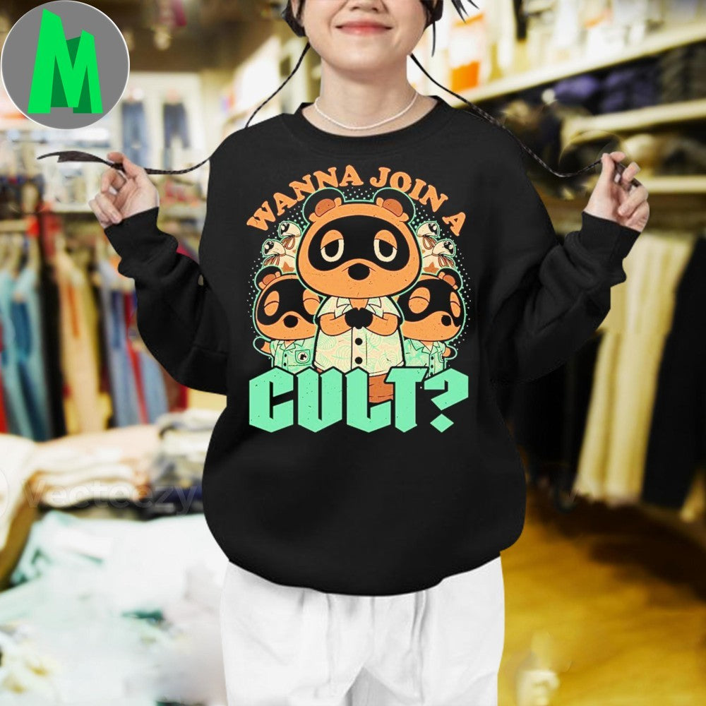 Original Raccoon Island Wanna Join A Cult Shirt