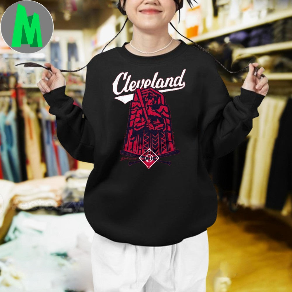 Original Red Cleveland Guardian Baseball Shirt